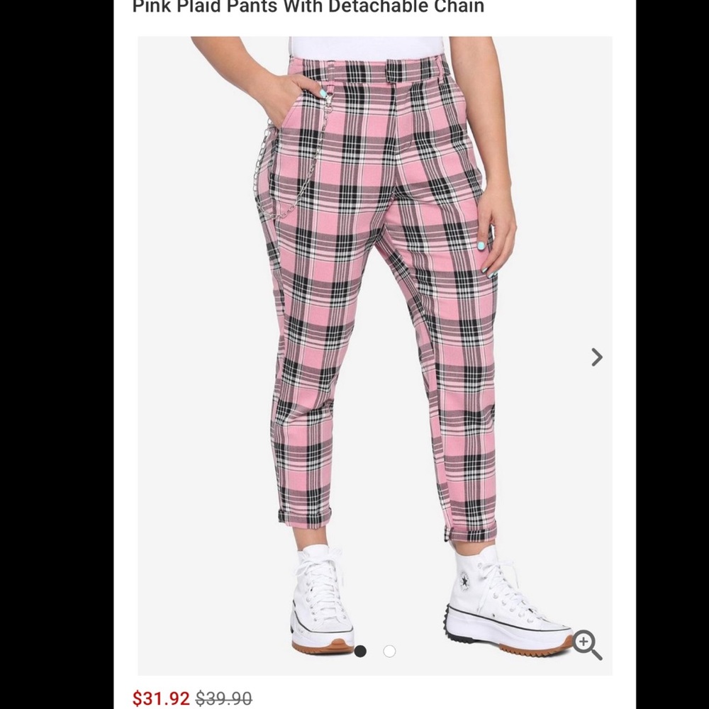 Pink Plaid Pants